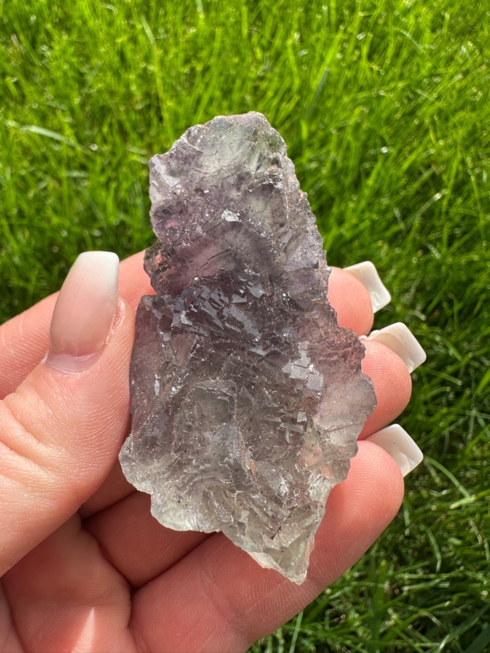 Raw Purple Fluorite Crystal Specimen